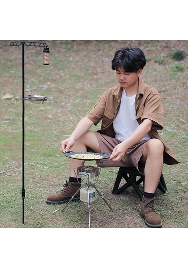 Bloomnest Lu Siyah Taşınabilir Rafı Piknik, Kamp Masa Kase, Hafif Gereçler, Fonksiyonel Destek, Çoklu Bardak Alan, Siyah Sierra Sierra Plakası Siyah