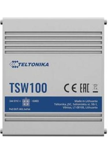 Teltonika TE-TSW100 5 Port Gigabit 4 PoE 1 Uplink Yönetilemez Switch
