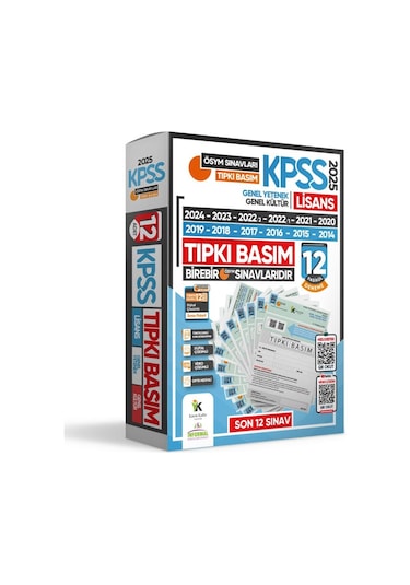 2026 KPSS Lisans ÖSYM Çıkmış Soru Tıpkı Basım 12li Deneme Paketi Video Çözümlü Türkiye Geneli