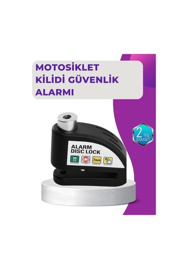 110 Db Alarm Disk Kilidi Motosiklet Scooter Bisiklet Güvenlik
