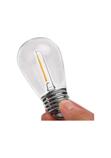 Opulentliving 15 Adet 3v S14 Led Ampul - Dayanıklı Su Geçirmez Şeffaf - Solar Işık İçin Uygun Şeffaf