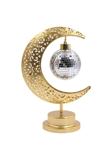 Soulader Ay Işığı Efekti Yuvarlak Top İç Mekan Dekoratif Lamba Masaüstü Aydınlatma Şamdan Sari