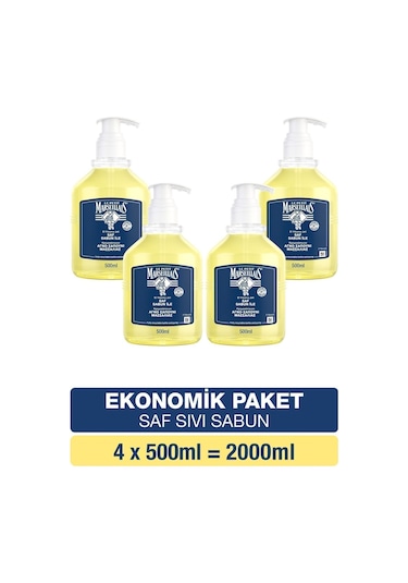 Le Petit Marseillais Saf Sıvı Sabun Zeytinyağı 4 x 500 ML