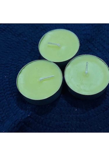 Tealight Mum Maxi Boy Soya Parafinli Narenciye Kokulu Sarı 600 Adet Sarı