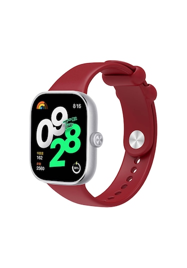 Zore Xiaomi Redmi Watch 4 Clo- Krd-109 Silikon Kordon-koyu Kırmızı