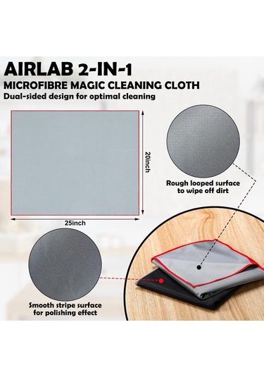 Lemestar 6 Adet Büyük Boy Mikrofiber Temizlik Mendili Kömür-slate , Kir Ve Lekesiz Cam, Pencere Ve Kristal Temizliği İçin, Yıkama Uygun, Yeniden Kullanılabilir Gri