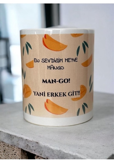 Man-go Baskılı Kupa