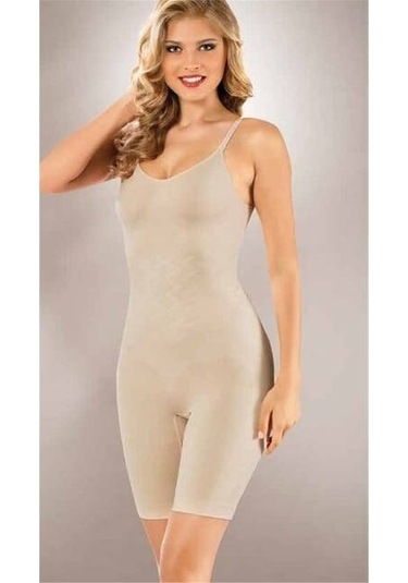 Ayar Askı Tam Boy Body Korse Beyaz