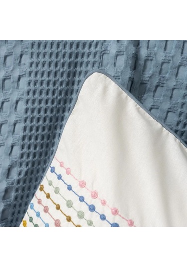 Cotton Box Aura Tek Kişilik Pike Takımı Pebble Indigo