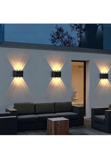 Uranüs Amber Işık Ledli Dekoratif Işık Süzmeli Iç Ve Dış Mekan Modern Bahçe Balkon Salon Teras Aplik Siyah