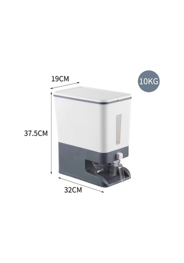 Xurunkeji Pres Tipi Pirinç Dağıtıcı Kapalı Tahıl Kabı Depolama Ev Tipi Tahıl Pirinç Kutusu Dağıtıcı Kova Pirinç Konserveleri 10kg-a Gri Ve Beyaz Xurunkeji Pres Tipi Pirinç Dağıtıcı Kapalı Tahıl Kabı Depolama Ev Tipi Tahıl Pirinç Kutusu Dağıtıcı Kova Pirinç Konserveleri 10kg-a Gri Ve Beyaz