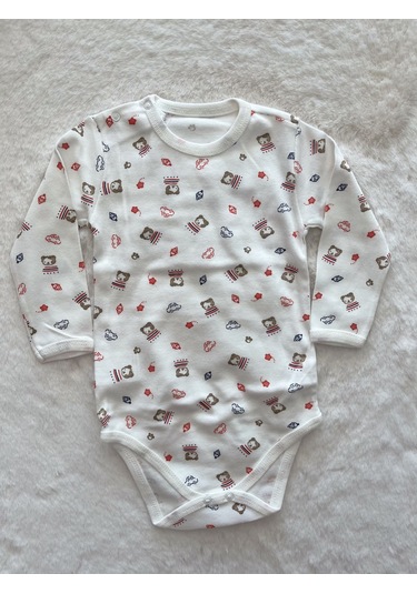 Arabalı Uzun Kol Ay Badi ekru