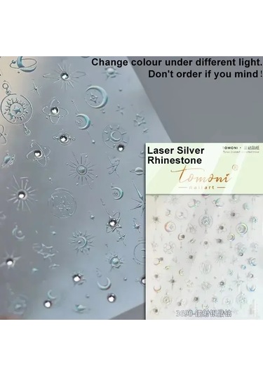 Yıldız Ay Aşk Kalp Kolye Kavisli Çizgi Ark Sıcak Damgalama Retro 5d Nail Art Etiketler Dekorasyon Yapışkanlı Manikür Çıkartmaları Dıy Altın / Bronz