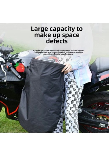 Geeksen 30l Suluğa Dayanıklı Motosiklet Kask Çantası - Dış Mekan, Taşınabilir, Toz Koruma, Büyük Kapasite Depolama Çantası Siyah