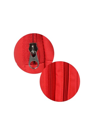 Tebag İki Gözlü Kırmızı Kalem Çantası Kırmızı