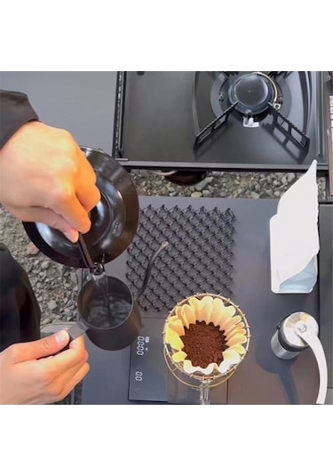 Xiaaokeji Açık Hava Kamp Yalıtım Pedi, Haşlanmaya Karşı Masa Pedi, Tencere Pedi Siyah