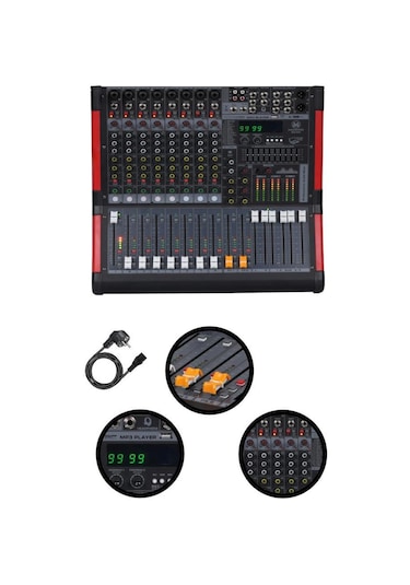 Maxword Dc08-pro 2x99 Dsp Efekt Ses Mikseri 8 Kanal Deck Mixer