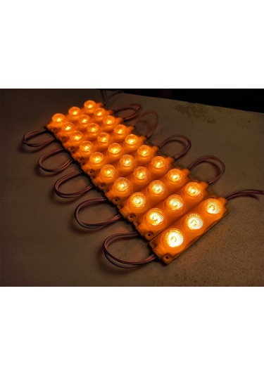 Replax Carub Camlı Parmak Led Lamba Amber 12 Volt Su Geçirmez 10'lu 3m