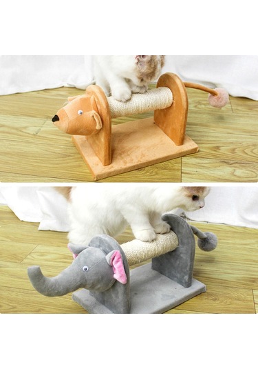 Mufunye Sisal Kaplı Dayanıklı Kedi Tırmalama Direği Yavru Kediler İçin Oyun Topu İle