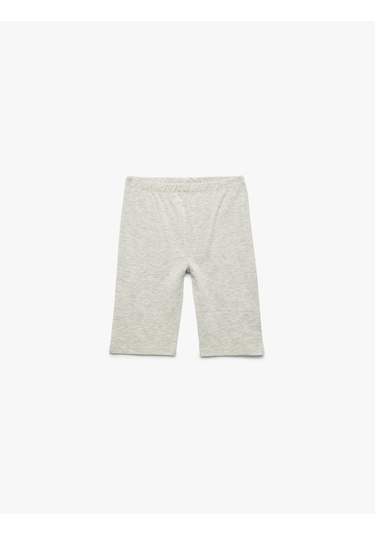 Koton Pamuklu Beli Lastikli 3'lü Basic Kısa Tayt Seti Gri 5skg10313ak Gri