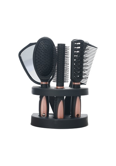 Youtek 5'li Profesyonel Saç Bakım Seti - Aynalı Tarak Ve Şekillendirme Fırçaları