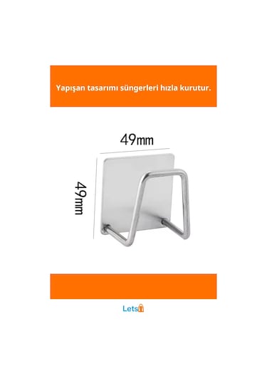 Kendinden Yapışkanlı Paslanmaz Çelik Drenaj Askısı Çok Renkli