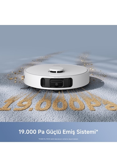 MOVA E40 Ultra Robot Süpürge 19.000 Pa Emiş Gücü Beyaz