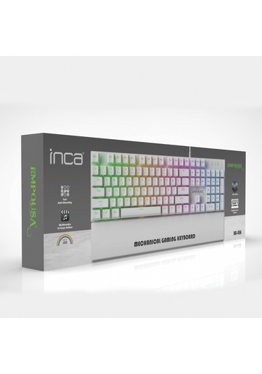 Ikg-456 Mekanik Klavye Blue Switch, 19 Rainbow Led, Full Anti-ghosting, Mıknatıslı Bilek Desteği