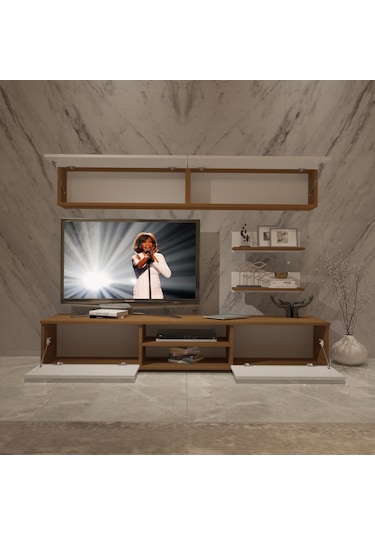 Decoraktiv Eko 5 Mdf Dvd Tv Ünitesi Tv Sehpası Ceviz - Beyaz