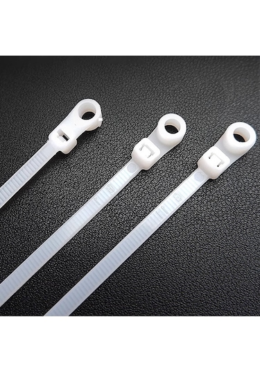 Powermaster Pm-26331 Delikli Beyaz Kablo Bağı 3.6x200mm 100lü Paket -