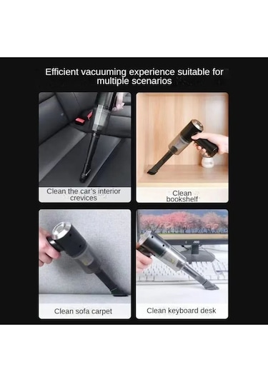 2 Yıl 2 Yıl Oto Kablosuz Mini Taşınabilir Araç İçi Şarjlı Şüpürge Araba Vakum Pompası Garantil Gold