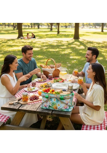 25 Lt Piknik Sepeti 1072 Picnic Bag -326 Karışık/Çok Renkli