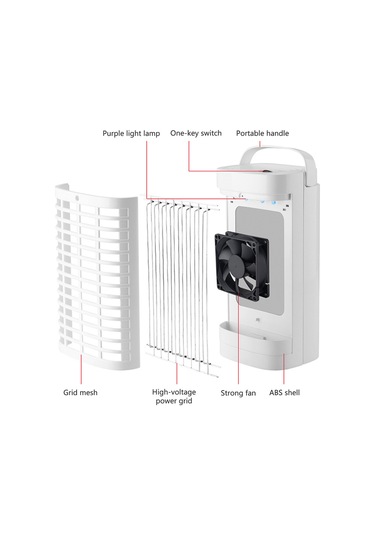 Xiyyadms Yüksek Voltajlı Sivrisinek Öldürücü Lamba: Emme + Elektrik Şoku İle Çift Koruma, Taşınabilir Ve Sessiz Tasarım
