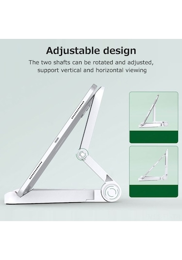 Pazly Ayarlanabilir Telefon Ve Tablet Standı - Katlanabilir, Hafif, Çok Amaçlı, Siyah/beyaz/mavi/pembe/sarı, 18,5x3,1x2,3 Cm, 85 G