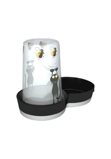 Moderna Trendy Kedi Ve Fare Desenli Kedi Su Kabı 1,5 Lt