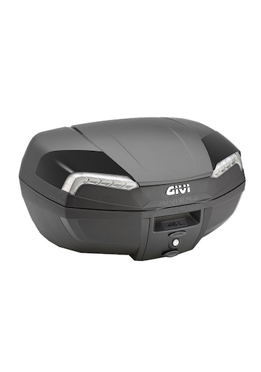 Givi E46nt2 Riviera Motosiklet Arka Çanta Gri Reflektörlü Siyah