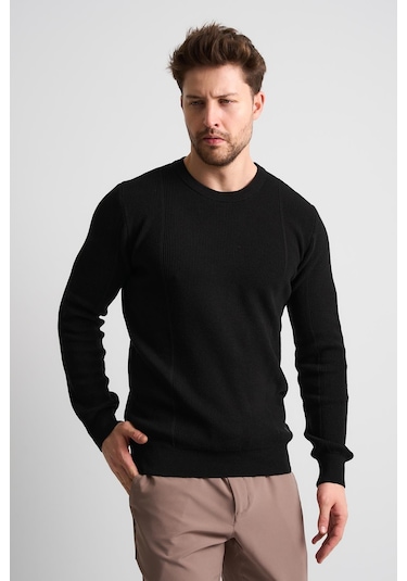 Alexandergardı Dokulu Siyah Triko Kazak Et-3633-t Siyah