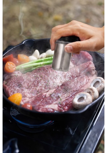 Çelik Büyük Boy 1 Çift Ev Lokanta Restoran İçin Tuzluk Ve Karabiberlik Cin516 Gri