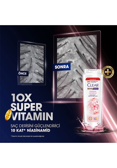 Clear Women Kepeğe Karşı Etkili Şampuan Yumuşak Parlak 3 x 350 ML