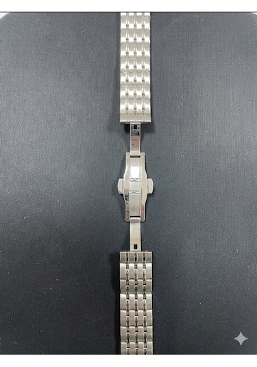 20mm Çapında Ucu Kavisli Gümüş Renk Çelik Saat Kordonu