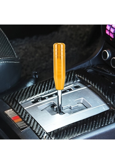 Sones Evrensel Uzun Şerit Şekli Araba Vites Topuzu Modifiye Vites Kolu Topuzu, Uzunluk: 13cm Altın