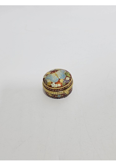 Antika Cloisonne Minyatür Kutu 4,4x2,5cm 078