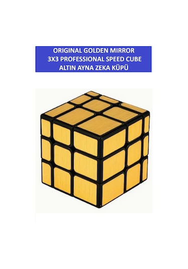 3x3 Golden Mırror Ayna Küp -zeka Küpü - Profesyonel Speed Cube - Sabır Küpü -