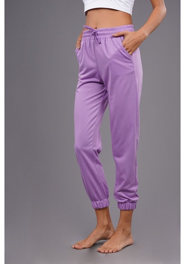 Gabria Cepli Paça Lastikli Eşofman Altı Lila