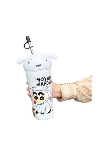 Maoyaya Büyük Kapasiteli Paslanmaz Çelik Termos Fincan - Beyaz Renk Beyaz