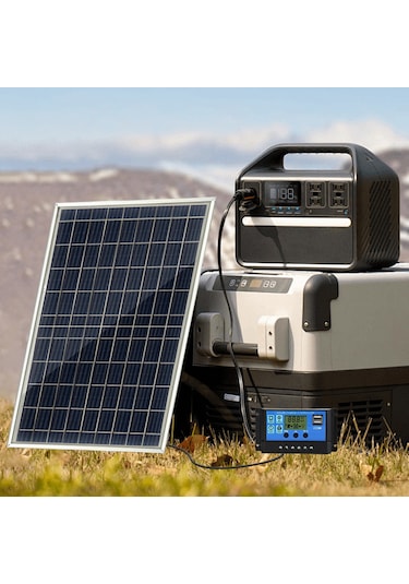 Xindoker Ev, Kamp Ve Seyahat İçin Güneş Paneli Seti - Kontrolcülü, Su Geçirmez, Çift Usb Çıkışlı