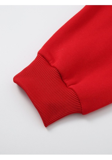 Unisex Kadın/Erkek Kanguru Cepli Büzgülü Kapüşonlu Üst