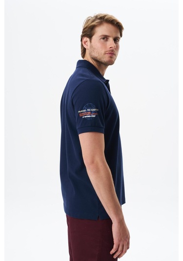 Arma Erkek Regular Fit Baskılı % 100 Pamuk Pike Polo Yaka Tişört Y29374355102 Lacivert