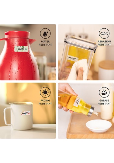 Dofolink Renkli Kalp Şekilli Etiketler - Suya Yağa Dayanıklı, Termal Yazdırılabilir, 30x15mm 200 Adet - Ev, Ofis Ve Ticari Kullanım İçin 1 Rulo