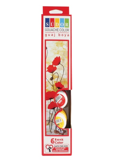 Südor Şişe Guaj Boya 6 Lı Çok Renkli